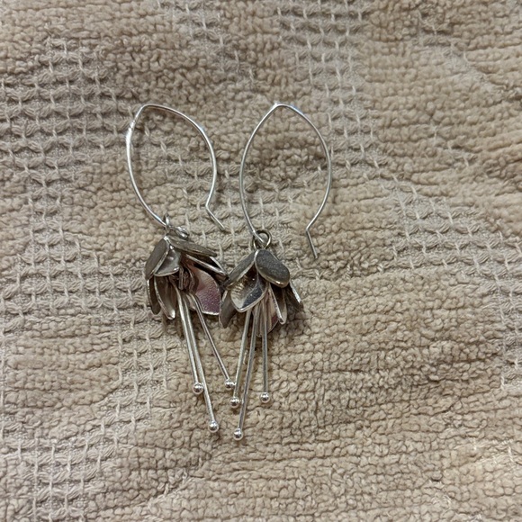 Elegant Silver Dangle Earrings - Picture 1 of 1